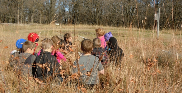 Kids in Circle at Creation Kids Day Camp, Manitoba
