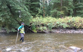 Volunteer Measures Water in Upper Bulkley River
