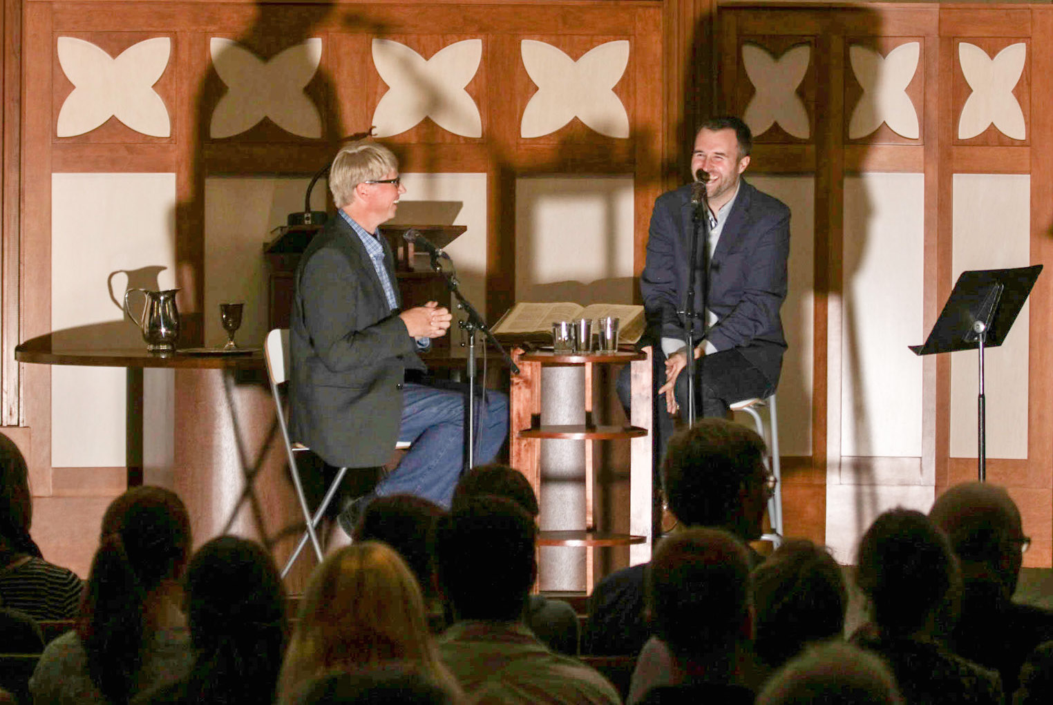 Luke and Markku at Stories and Song Hamilton