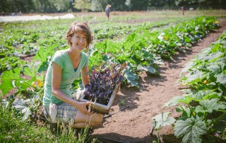 Farmer Lindsay Planting Seedlings