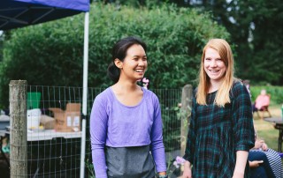 Interns Laugh Together at Songs and Sonnets