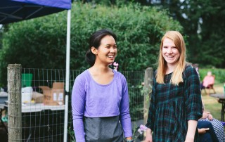 Interns Laugh Together at Songs and Sonnets