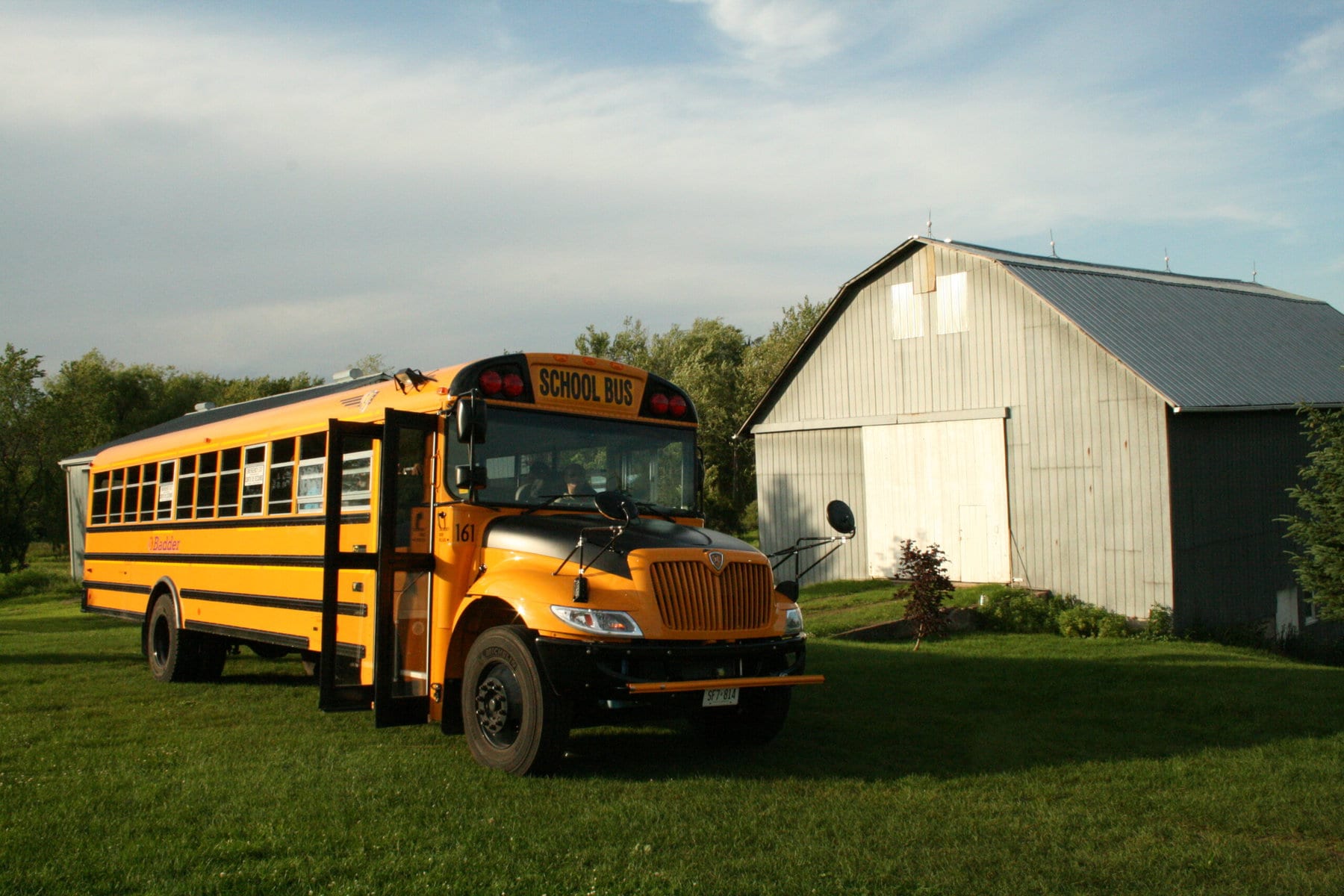 School bus parked at Cedar Haven.