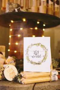 Joy to the world card with Candles and Lights