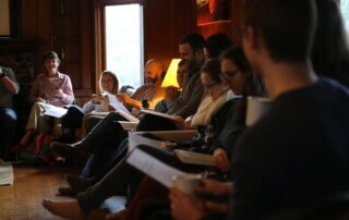 People gathered for a discussion